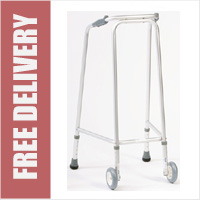 Ultra narrow walking frame with wheels - Medium